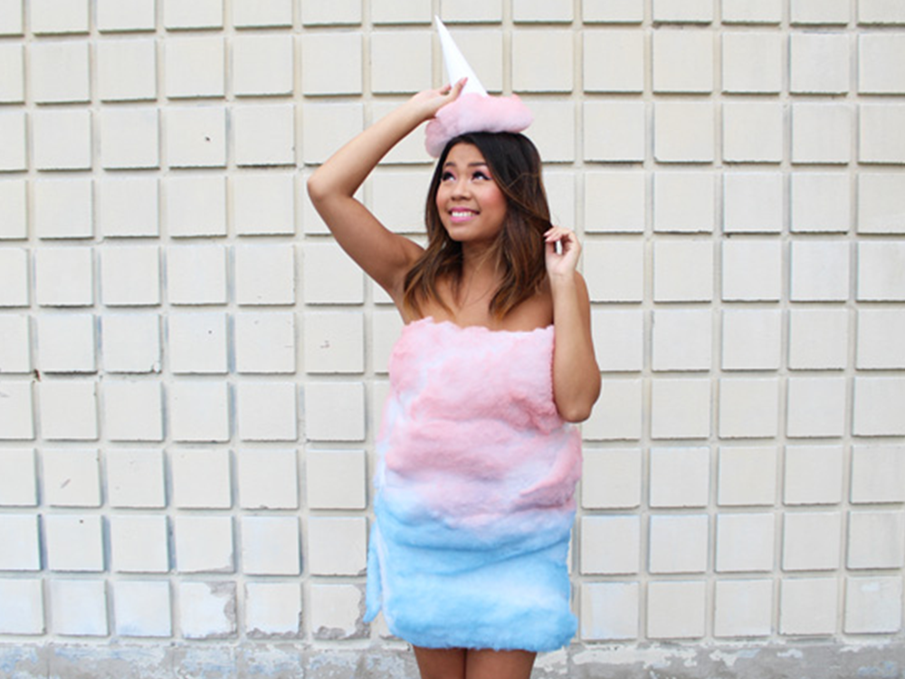 DIY cotton candy costume