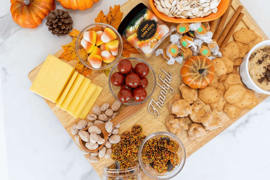 Autumn and Halloween Candy Charcuterie Board